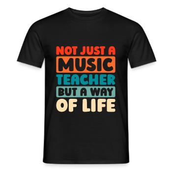 Professeur de musique Professeur de musique - T-shirt homme - noir - Devant - AI Model Male 178 light (178cm)