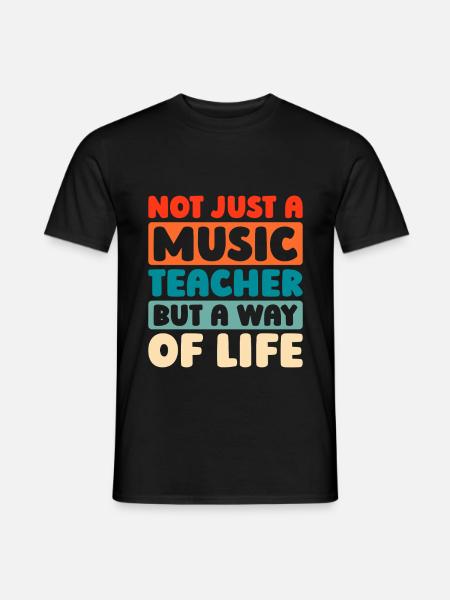 Musiklehrer Musik Lehrer - Männer T-Shirt - Schwarz