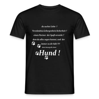 Hundespruch,Hundeliebe,Hundehalter,Hunderasse,Hund - Männer T-Shirt - Schwarz - Vorne - AI Model Male 178 light (178cm)