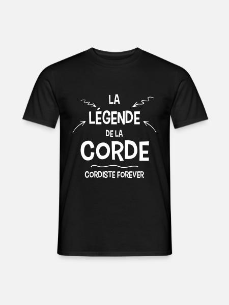 Légende de la corde - cadeau cordiste - T-shirt homme - noir