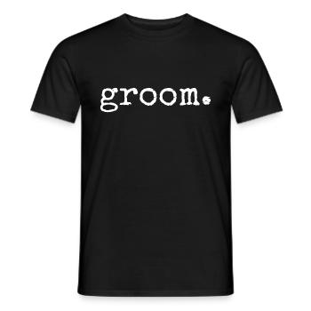 Junggesellenabschied. Bräutigam, um Geschenke zu sein. Bräutigam. Pferd - Männer T-Shirt - Schwarz - Vorne - AI Model Male 178 light (178cm)