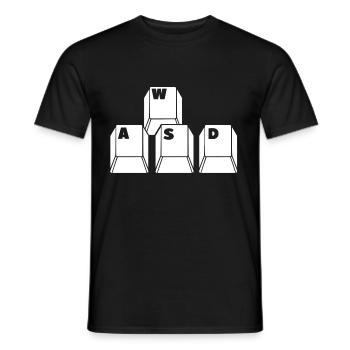 Tastatur zocken - Männer T-Shirt - Schwarz - Vorne - AI Model Male 178 light (178cm)