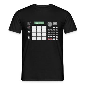 88 BPM MPC 500 - T-shirt homme - noir - Devant - AI Model Male 178 light (178cm)