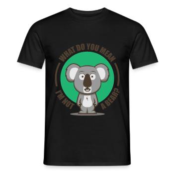Koalabär bear koala baby funny saying gift - Men's T-Shirt - black - Front - AI Model Male 178 light (178cm)