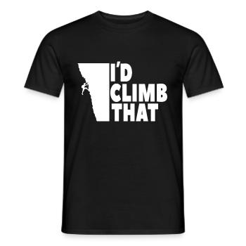 Climbing Climbing Mountain Sports Rock Face Gift - Men's T-Shirt - black - Front - AI Model Male 178 light (178cm)
