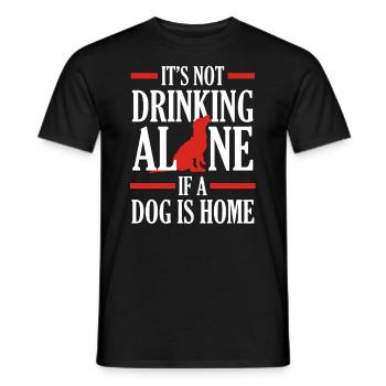 Chien rengaine - T-shirt homme - noir - Devant - AI Model Male 178 light (178cm)