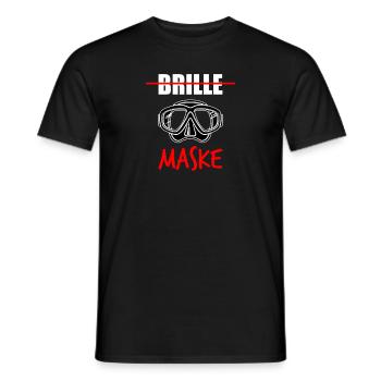 Tauchen -Brille Maske T-Shirt - Männer T-Shirt - Schwarz - Vorne - AI Model Male 178 light (178cm)
