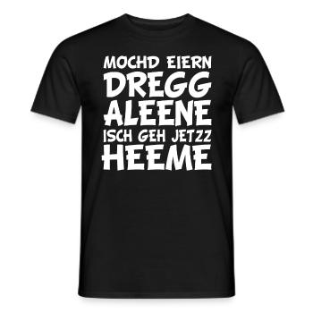 Büro Büros Arbeit Kollege Kollegin sächsisch - Männer T-Shirt - Schwarz - Vorne - AI Model Male 178 light (178cm)