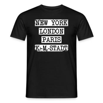cool New York London Paris Chemnitz idée cadeau - T-shirt homme - noir - Devant - AI Model Male 178 light (178cm)