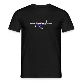 Kroatien Herzschlag EKG Heartbeat Vintage Retro - Männer T-Shirt - Schwarz - Vorne - AI Model Male 178 light (178cm)