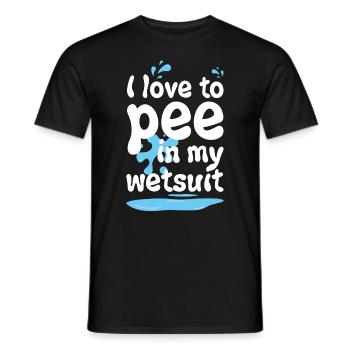 Diving divers i love to pee in my wetsuit idea - Men's T-Shirt - black - Front - AI Model Male 178 light (178cm)