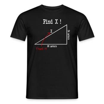 Math math meme Find X Found It pythagoras - Men's T-Shirt - black - Front - AI Model Male 178 light (178cm)