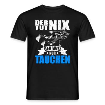 Plonger, il ne fait rien, il veut juste plonger - T-shirt homme - noir - Devant - AI Model Male 178 light (178cm)