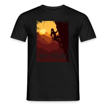 Klettern Klettergirl Berg Kletterer - Männer T-Shirt - Schwarz - Vorne - AI Model Male 178 light (178cm)