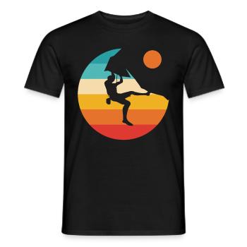 Climbing climbing climber mountain boulder - Men's T-Shirt - black - Front - AI Model Male 178 light (178cm)