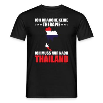 Thailand Thai Bangkok Urlaub Asien Geschenkidee - Männer T-Shirt - Schwarz - Vorne - AI Model Male 178 light (178cm)