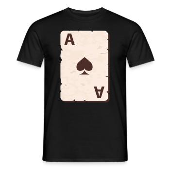 Poker Poker Poker Cadeau De Pik As - T-shirt homme - noir - Devant - AI Model Male 178 light (178cm)