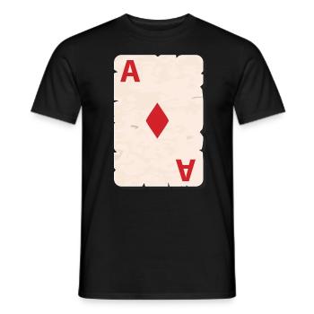 Poker Poker Joueur de Poker Cadeau De Caro Ass - T-shirt homme - noir - Devant - AI Model Male 178 light (178cm)