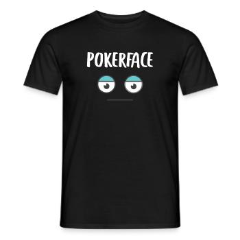 Poker Poker Poker Face de Poker - T-shirt homme - noir - Devant - AI Model Male 178 light (178cm)