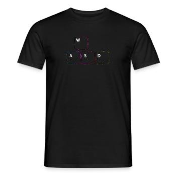 WASD Gaming Gamer PC Clavier Jeu DE JEU WASD - T-shirt homme - noir - Devant - AI Model Male 178 light (178cm)