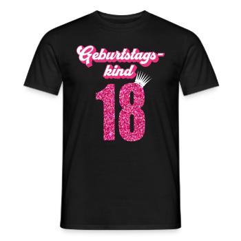 18. Geburtstag 18 Jahre 18er Geburtstagskind - Männer T-Shirt - Schwarz - Vorne - AI Model Male 178 light (178cm)