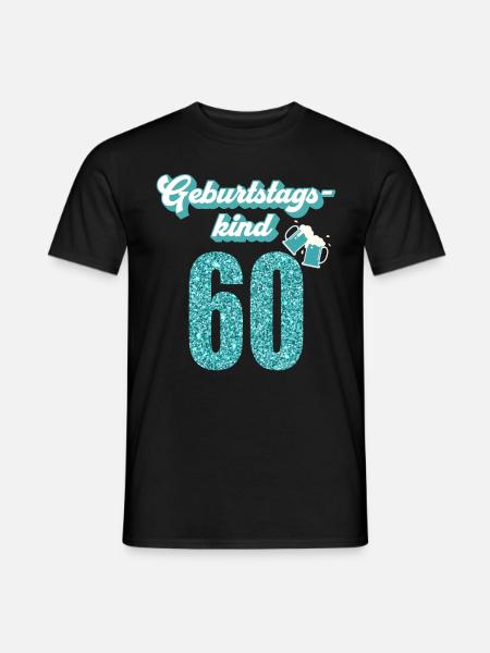 60. Geburtstag 60 Jahre 60er Geburtstagskind - Männer T-Shirt - Schwarz