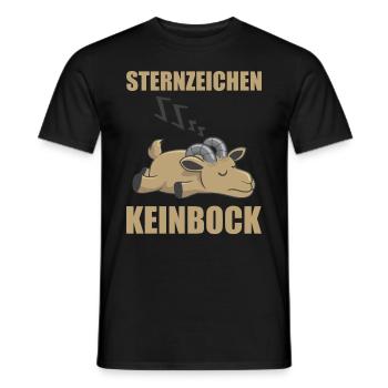 Mitarbeiter Kollege Faul Sternzeichen Keinbock - Männer T-Shirt - Schwarz - Vorne - AI Model Male 178 light (178cm)