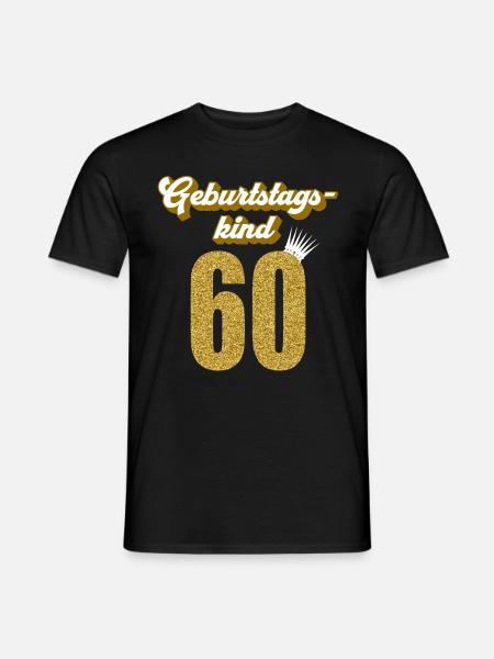 60. Geburtstag 60 Jahre 60er Geburtstagskind - Männer T-Shirt - Schwarz
