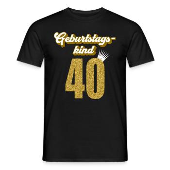 40. Geburtstag 40 Jahre 40er Geburtstagskind - Männer T-Shirt - Schwarz - Vorne - AI Model Male 178 light (178cm)
