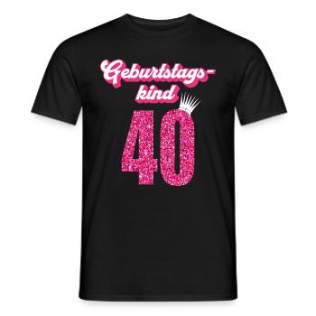 40. Geburtstag 40 Jahre 40er Geburtstagskind - Männer T-Shirt - Schwarz - Vorne - AI Model Male 178 light (178cm)