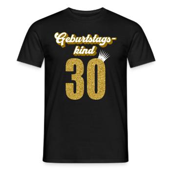 30. Geburtstag 30 Jahre 30er Geburtstagskind - Männer T-Shirt - Schwarz - Vorne - AI Model Male 178 light (178cm)