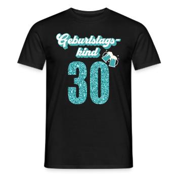 30. Geburtstag 30 Jahre 30er Geburtstagskind - Männer T-Shirt - Schwarz - Vorne - AI Model Male 178 light (178cm)