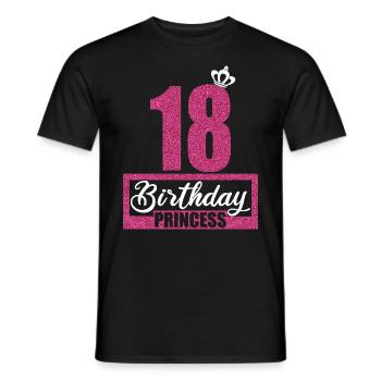 18. Geburtstag 18 Jahre 18er Birthday Princess - Männer T-Shirt - Schwarz - Vorne - AI Model Male 178 light (178cm)