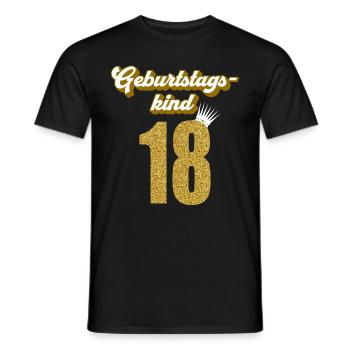 18. Geburtstag 18 Jahre 18er Geburtstagskind - Männer T-Shirt - Schwarz - Vorne - AI Model Male 178 light (178cm)