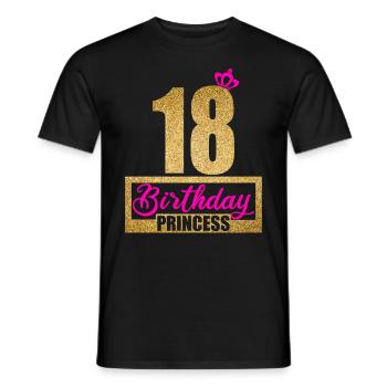 18. Geburtstag 18 Jahre 18er Birthday Princess - Männer T-Shirt - Schwarz - Vorne - AI Model Male 178 light (178cm)