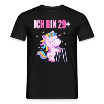 30 Jahre Einhorn ich bin 29+ 30. Geburtstag - Männer T-Shirt - Schwarz - Vorne - AI Model Male 178 light (178cm)