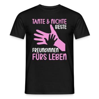 Tante und Nichte beste Freundinnen fürs Leben - Männer T-Shirt - Schwarz - Vorne - AI Model Male 178 light (178cm)