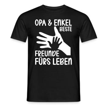 Opa und Enkel beste Freunde fürs Leben Opa Opi - Männer T-Shirt - Schwarz - Vorne - AI Model Male 178 light (178cm)