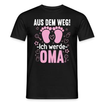 Aus dem Weg ich werde Oma von einem Mädchen - Männer T-Shirt - Schwarz - Vorne - AI Model Male 178 light (178cm)