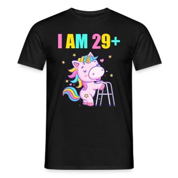 30 ans de licorne J’ai 29 ans+ 30 ans - T-shirt homme - noir - Devant - AI Model Male 178 light (178cm)
