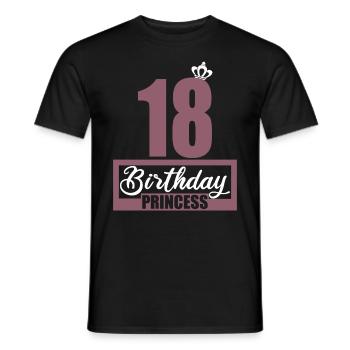 18. Geburtstag 18 Jahre 18er Birthday Princess - Männer T-Shirt - Schwarz - Vorne - AI Model Male 178 light (178cm)