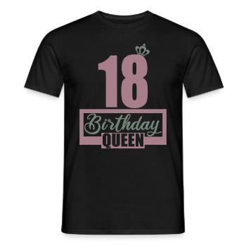 18. Geburtstag 18 Jahre 18er Birthday Queen - Männer T-Shirt - Schwarz - Vorne - AI Model Male 178 light (178cm)