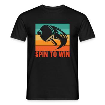 Ping-pong Spin to Win Joueur Joueuse - T-shirt homme - noir - Devant - AI Model Male 178 light (178cm)