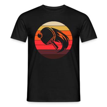 Tischtennis Vintage Retro Spieler Spielerin - Männer T-Shirt - Schwarz - Vorne - AI Model Male 178 light (178cm)