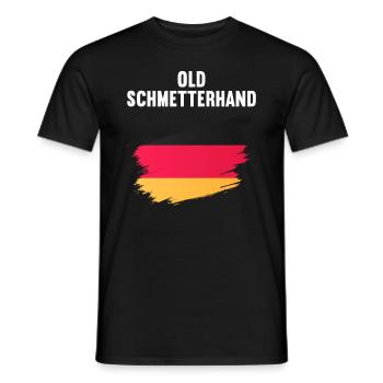 Tischtennis Retro Spieler Old Schmetterhand - Männer T-Shirt - Schwarz - Vorne - AI Model Male 178 light (178cm)