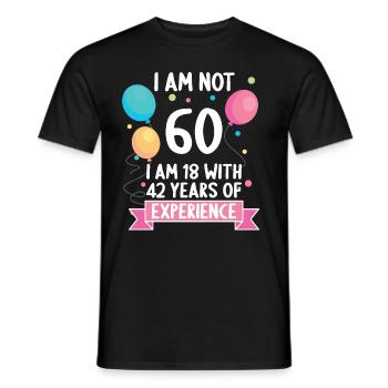 60 Jahre alt 60 Jährige 60 Jähriger 60. Geburtstag - Männer T-Shirt - Schwarz - Vorne - AI Model Male 178 light (178cm)