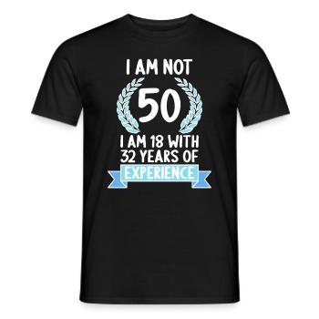 50 years old 50 year old 50 year old 50th birthday - Men's T-Shirt - black - Front - AI Model Male 178 light (178cm)