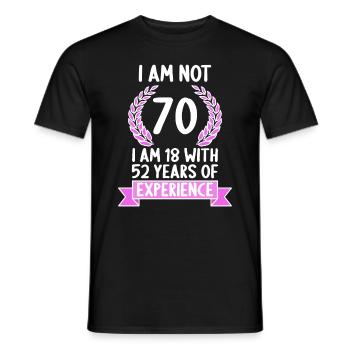 70 Jahre alt 70 Jährige 70 Jähriger 70. Geburtstag - Männer T-Shirt - Schwarz - Vorne - AI Model Male 178 light (178cm)