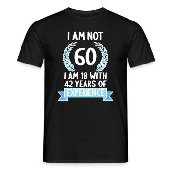 60 Jahre alt 60 Jährige 60 Jähriger 60. Geburtstag - Männer T-Shirt - Schwarz - Vorne - AI Model Male 178 light (178cm)
