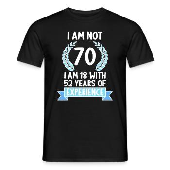 70 Jahre alt 70 Jährige 70 Jähriger 70. Geburtstag - Männer T-Shirt - Schwarz - Vorne - AI Model Male 178 light (178cm)